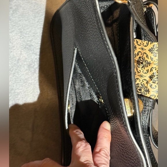 Michael Kors Black Pebbled Leather Studded Sullivan Messenger Bag.Comes with COA - Picture 7 of 8